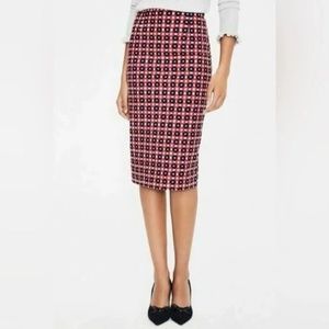 Boden Richmond Geometric Pencil Skirt | High Waist | 8R